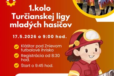 1. kolo Turčianskej ligy mladých hasičov presunuté na 13.6.2026